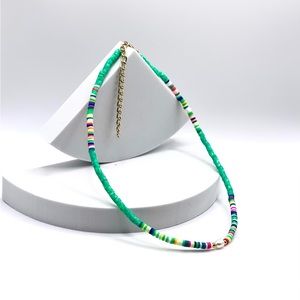 NEW….. Heishi Beaded with Genuine Freshwater Pearl Necklace